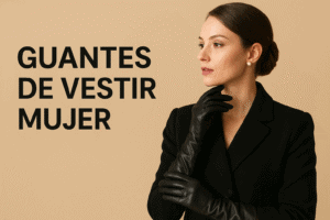 Mujer elegante con guantes de vestir para mujer, perfectos para bodas y eventos formales
