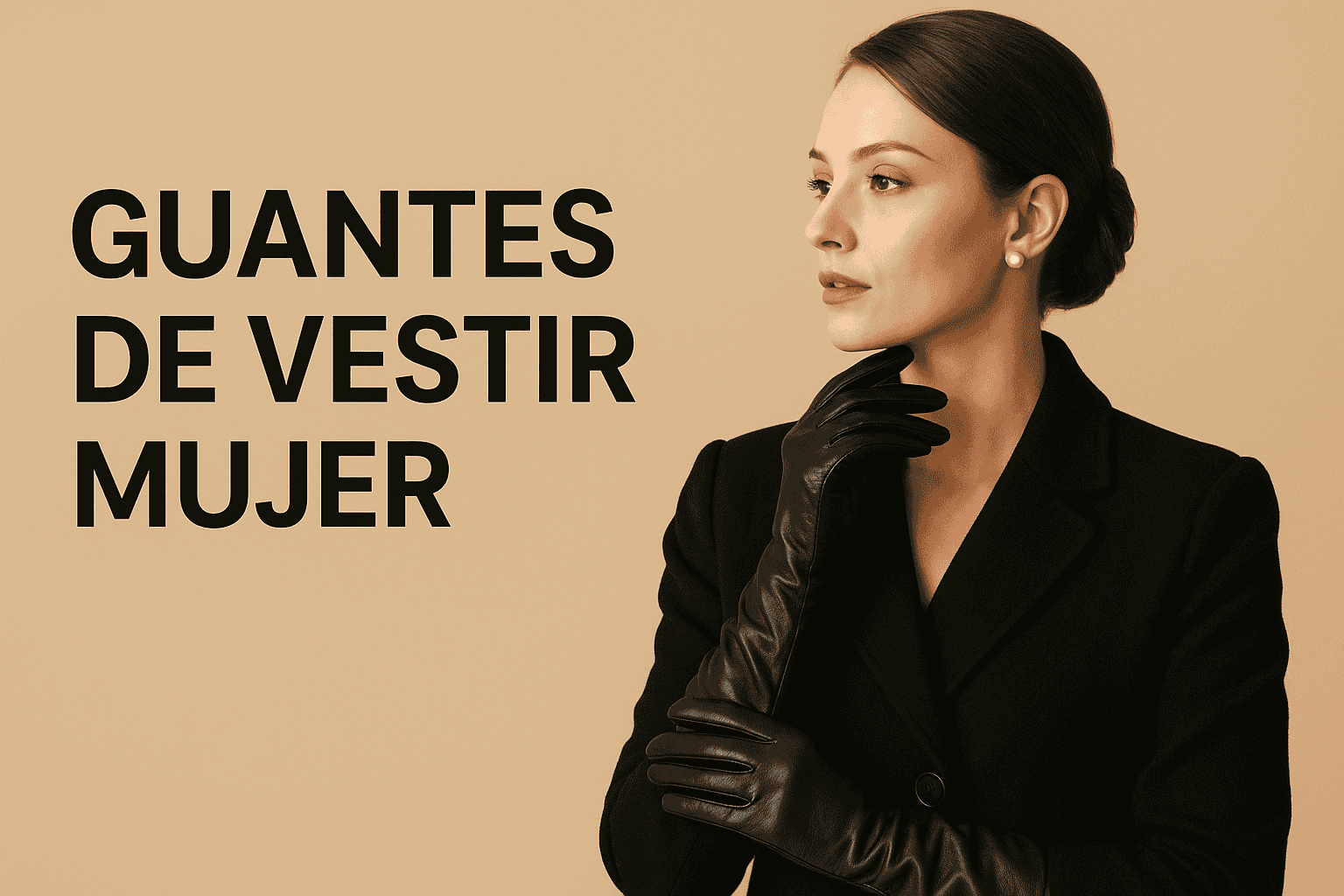 Mujer elegante con guantes de vestir para mujer, perfectos para bodas y eventos formales